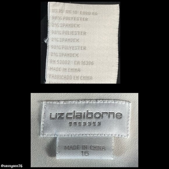▪️VTG▪️LIZ CLAIBORNE▪️2-Piece Black & White Sleeveless Maxi Dress & Jacket Set - Picture 7 of 8